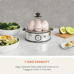 NutriCook Rapid Egg Cooker7 Egg Capacity Electric Egg Cooker for Boiled Eggs