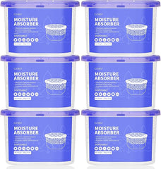CLEVAST Moisture Absorbers Boxes 6 Pack