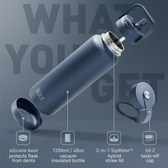 BEOLA 1200ml Vacuum Insulated Water Bottle