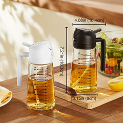 TrendPlain 16oz Olive Oil Dispenser Bottle for Kitchen - 2 in 1