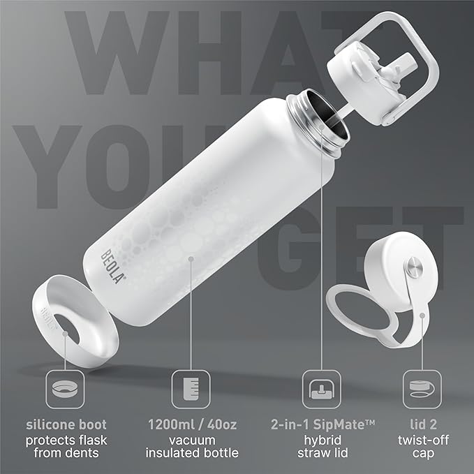 BEOLA 1200ml Vacuum Insulated Water Bottle