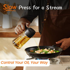 TrendPlain 16oz Olive Oil Dispenser Bottle for Kitchen - 2 in 1