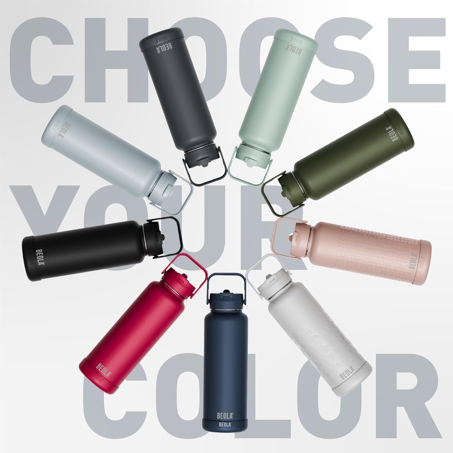 BEOLA 1200ml Vacuum Insulated Water Bottle