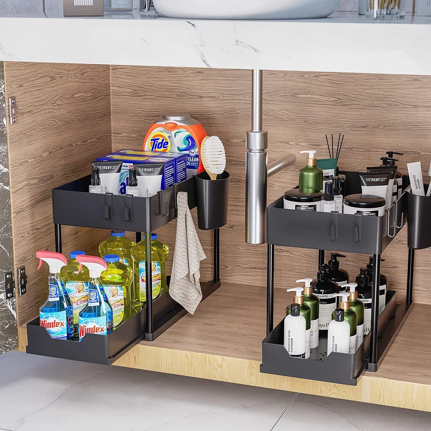 SKY-TOUCH 1pcs Under Sink Shelf Storage Organiser